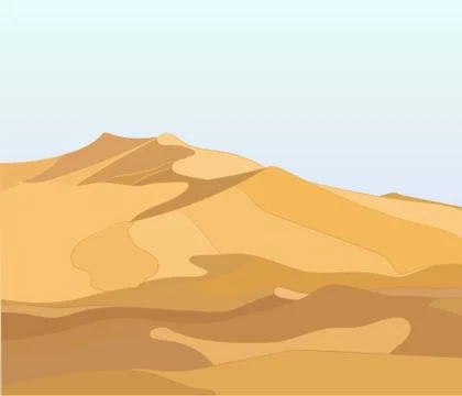 Landscape desert, vector Illustrazione stock