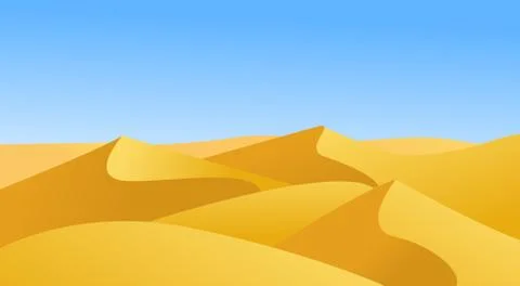 Landscape with desert vector illustration Illustrazione stock