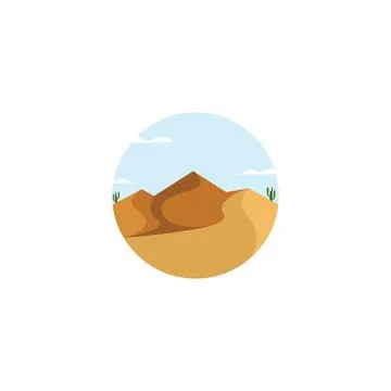 Landscape desert vector illustration Stock Illustration