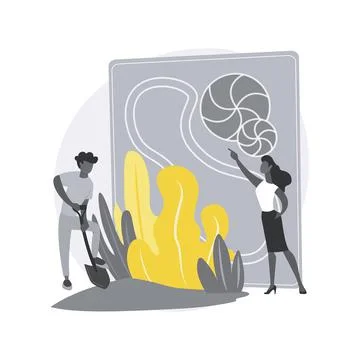 Landscape design abstract concept vector illustration. Stock Illustration