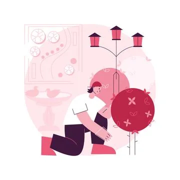 Landscape design abstract concept vector illustration. Stock Illustration