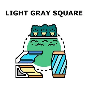 Landscape design and gardening elements creating an outdoor space icon Stock Illustration