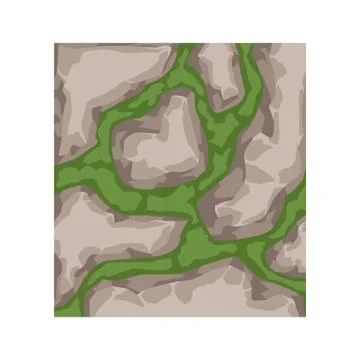Landscape design element, pathway cover, top view vector Illustration isolated Stock Illustration