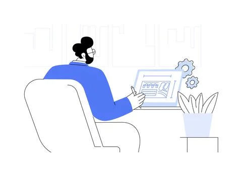 Landscape design plan development abstract concept vector illustration. Stock Illustration