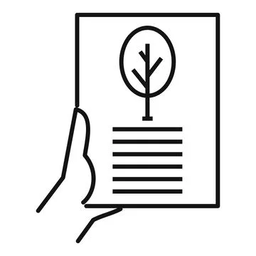 Landscape design plan icon, outline style Stock Illustration