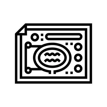 Landscape design plan line icon vector illustration Stock Illustration