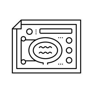 Landscape design plan line icon vector illustration Stock Illustration