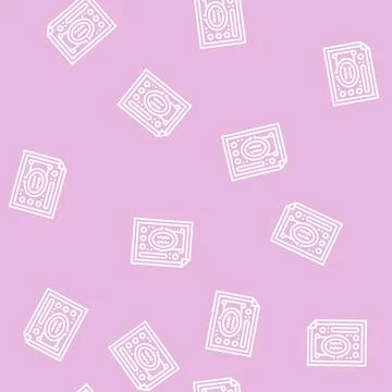 Landscape design plan line seamless pattern Stock Illustration