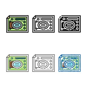 Landscape design variations plan color icon vector 库存插图