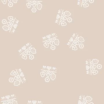 Landscape development services line seamless pattern Stock Illustration