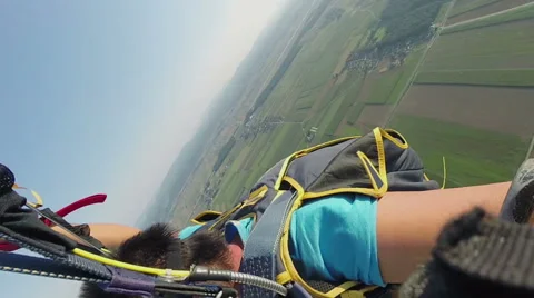 Landscape in the distance during sky diving Stock Footage 55335960