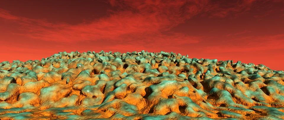 Landscape in a distant world Stock Illustration