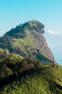 Landscape of Doi Mon Chong The highest mountain peak in Thailand Stock Photos
