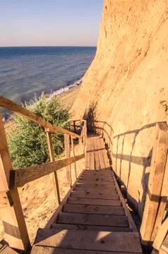 Landscape down to the sea. Stock Photos