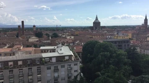 Landscape of the downtown of Pavia from a tower Video stock 256223832