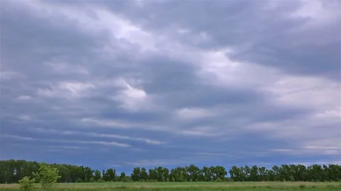 Landscape with dramatic clouds, time lapse. Stock-Footage 77197635