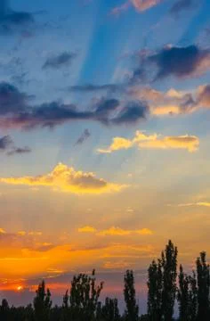 Landscape with dramatic light Stock Photos