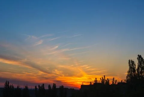 Landscape with dramatic light Foto stock