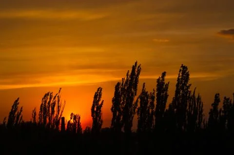 Landscape with dramatic light Stock Photos