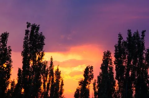 Landscape with dramatic light Stock Photos