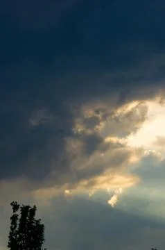 Landscape with dramatic light Stock Photos