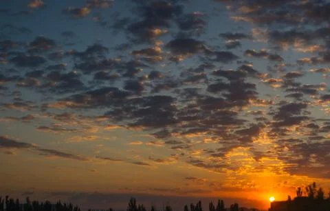 Landscape with dramatic light Foto stock