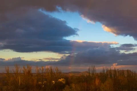 Landscape with dramatic light Stock Photos