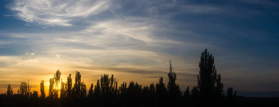 Landscape with dramatic light Stock Photos