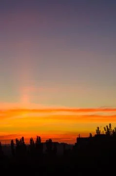 Landscape with dramatic light Foto stock