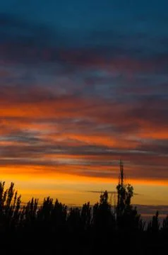 Landscape with dramatic light Stock Photos