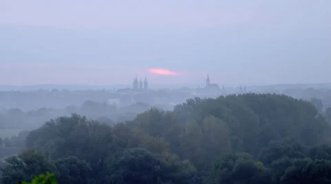 Landscape at Dusk Stock Footage 36052618