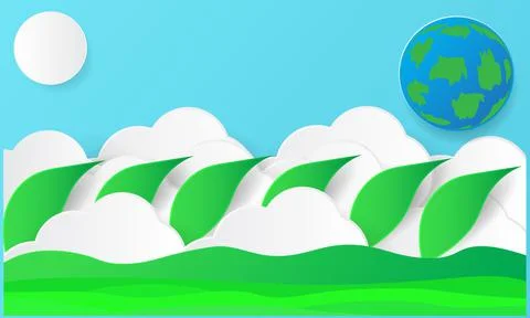 Landscape for earth day Stock Illustration
