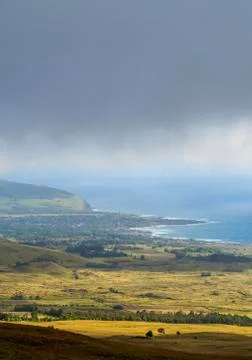 Landscape of Easter Island, Chile Stock Photos