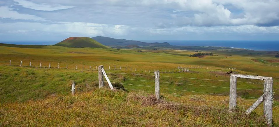 Landscape of Easter Island Stock Photos