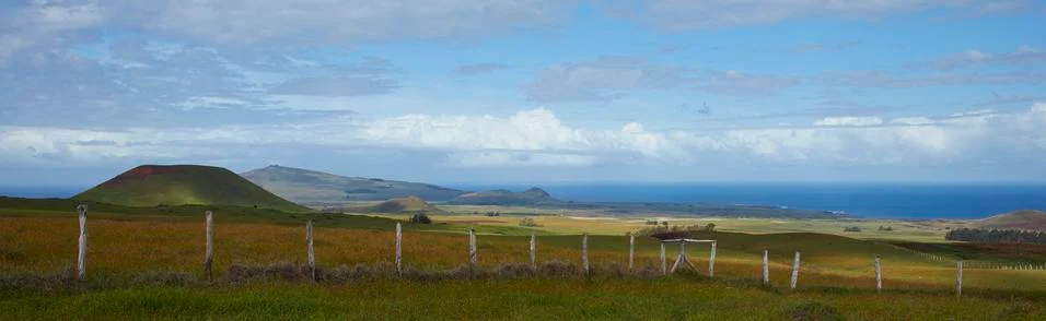 Landscape of Easter Island Stock Photos