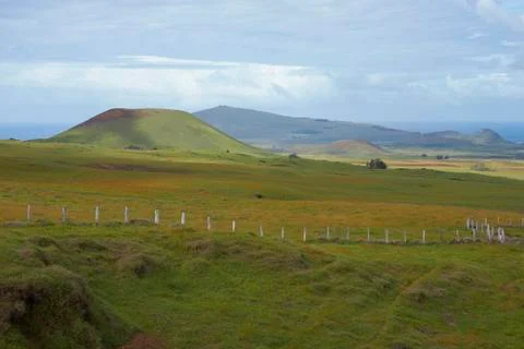 Landscape of Easter Island Stock Photos