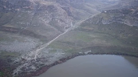 Landscape of eastern turkish city batman and old ruins around the river Stock Footage 113580778