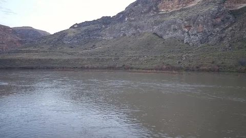 Landscape of eastern turkish city batman and old ruins around the river Stock Footage 113601183