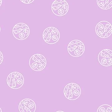 Landscape ecology line seamless pattern Stock Illustration