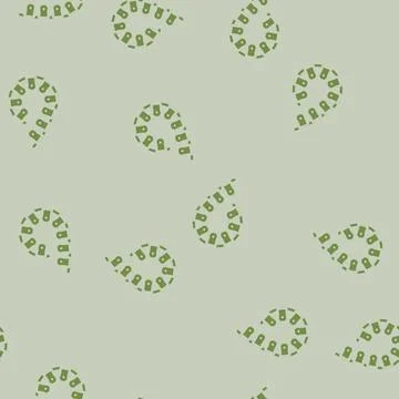 Landscape edging garden tool glyph vector seamless pattern Stock Illustration