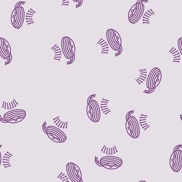 Landscape edging garden tool line seamless pattern Stock Illustration