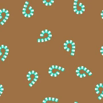 Landscape edging garden tool vector seamless pattern Stock Illustration