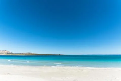 Landscape of empty tropical beach Stock Photos