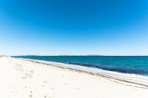 Landscape of empty tropical beach Stock Photos