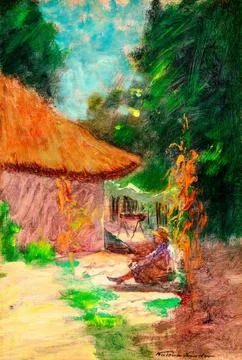 Landscape by Ferdinand Katona.. Stock Illustration