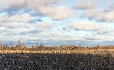 Landscape with field Stock Photos
