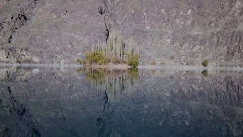 Landscape footage of the Khalti lake in Gilgit Baltistan ,Pakistan Stock Footage 340796986