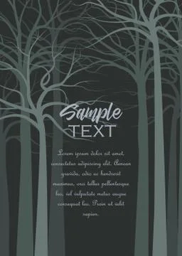 Landscape with forest Illustrazione stock