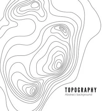 Landscape Geodesy Topography Map Line Texture. Vector Background Pattern Illustrazione stock