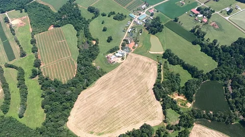 Landscape With Golf Course And Mobile Home Park In Burlington Vidéo 160942865